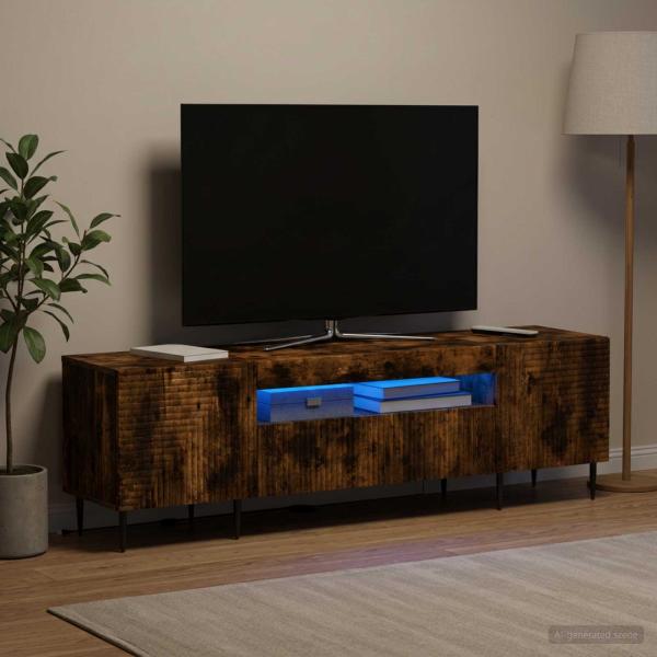 LED-TV-Schrank HAARLEM 153 x 35 x 43 cm Raucheiche