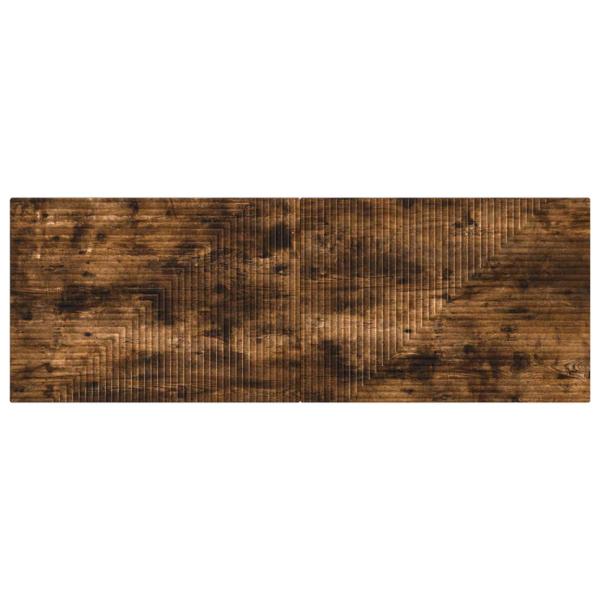 Wandmontiertes Kopfteil HAARLEM Raucheiche Holzwerkstoff