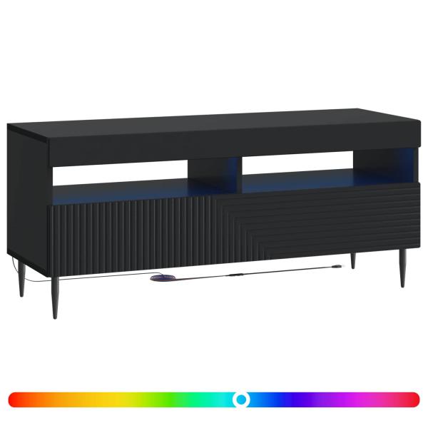 LED-TV-Schrank HAARLEM 100 x 35 x 43 cm Schwarz Holzwerkstoff