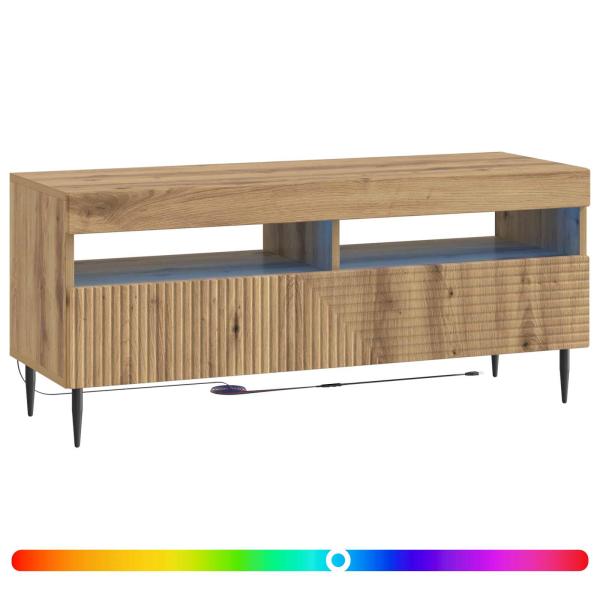 LED-TV-Schrank HAARLEM 100 x 35 x 43 cm Artisan-Eiche