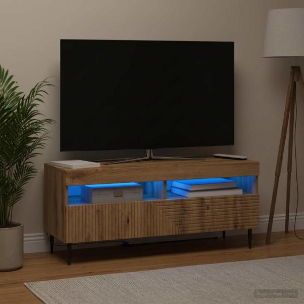 LED-TV-Schrank HAARLEM 100 x 35 x 43 cm Artisan-Eiche