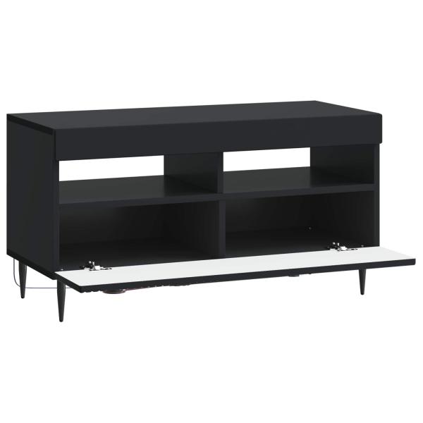 LED-TV-Schrank HAARLEM 81 x 35 x 43 cm Schwarz Holzwerkstoff