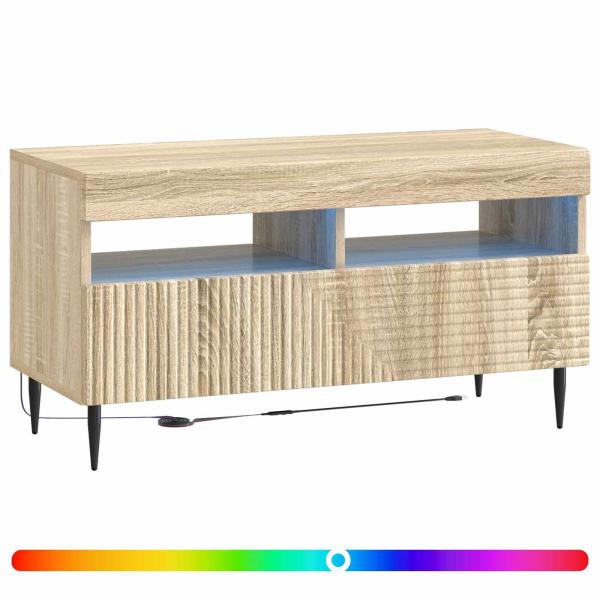 LED-TV-Schrank HAARLEM 81 x 35 x 43 cm Sonoma-Eiche