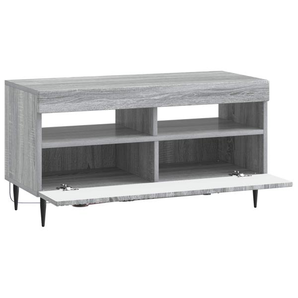 LED-TV-Schrank Sonoma-Grau Holzwerkstoff