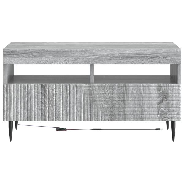 LED-TV-Schrank Sonoma-Grau Holzwerkstoff