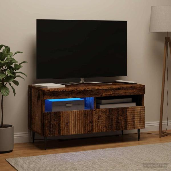LED-TV-Schrank HAARLEM 81 x 35 x 43 cm Altholz Holzwerkstoff