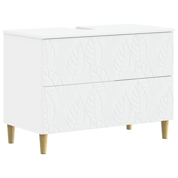 ARDEBO.de - Waschbeckenschrank DELFT Weiß 82 x 41 x 59 cm Holzwerkstoff