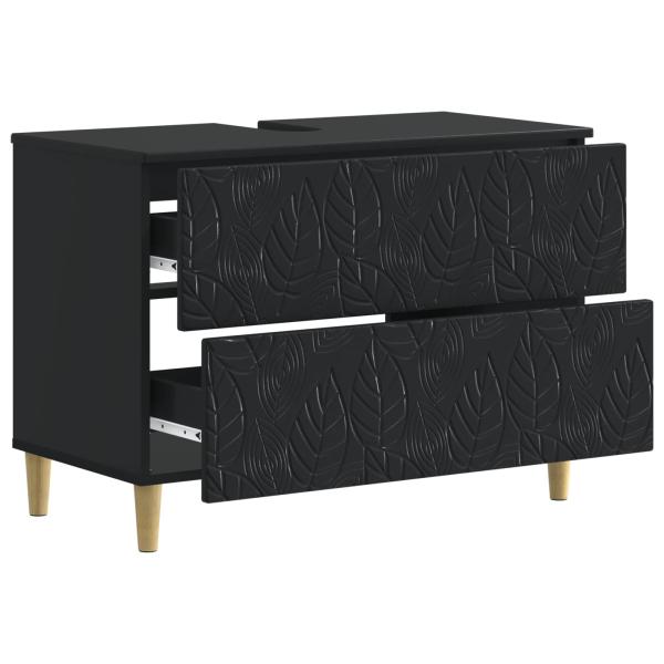 Waschbeckenschrank DELFT Schwarz 82 x 41 x 59 cm Holzwerkstoff