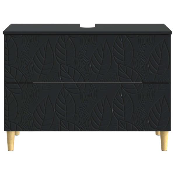 Waschbeckenschrank DELFT Schwarz 82 x 41 x 59 cm Holzwerkstoff