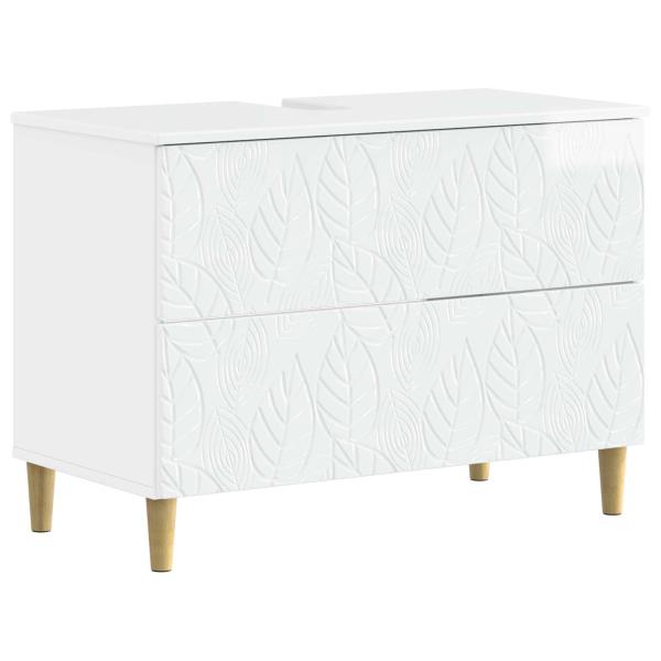Waschbeckenschrank DELFT Hochglanz Weiß 82 x 41 x 59 cm