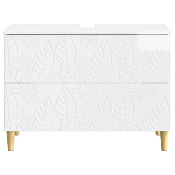 Waschbeckenschrank DELFT Hochglanz Weiß 82 x 41 x 59 cm