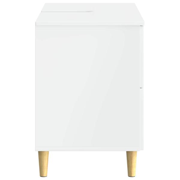 Waschbeckenschrank DELFT Hochglanz Weiß 82 x 41 x 59 cm