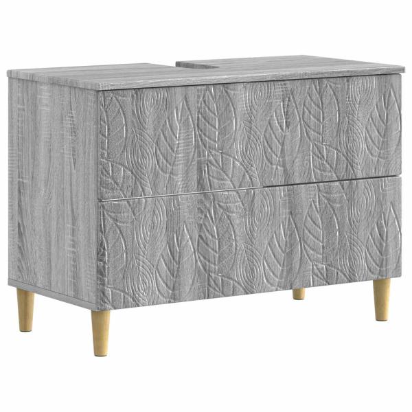 ARDEBO.de - Waschbeckenschrank DELFT Sonoma-Grau 82 x 41 x 59 cm