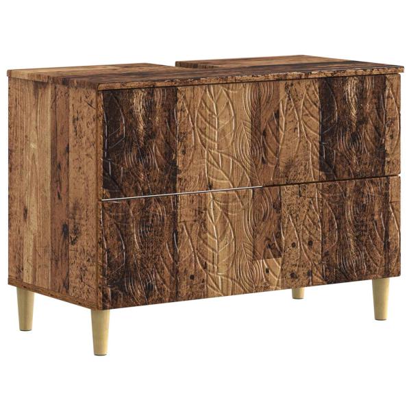 ARDEBO.de - Waschbeckenschrank DELFT Altholz 82 x 41 x 59 cm Holzwerkstoff