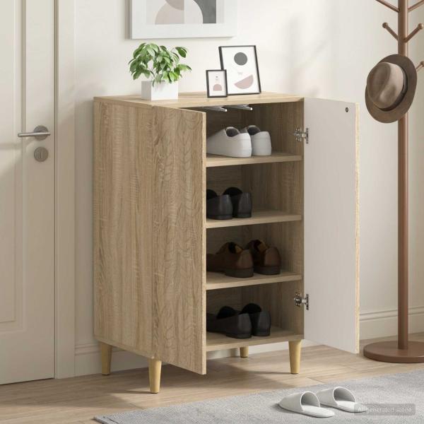 ARDEBO.de - Schuhschrank DELFT 59,5 x 39,5 x 90 cm Holzwerkstoff