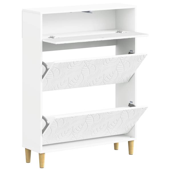Schuhschrank DELFT 78 x 24 x 103 cm Holzwerkstoff Weiß