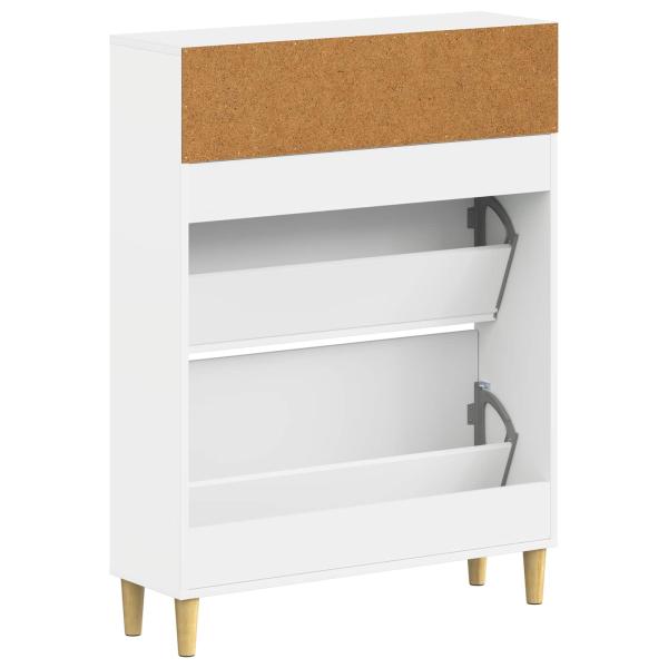 Schuhschrank DELFT 78 x 24 x 103 cm Holzwerkstoff Weiß