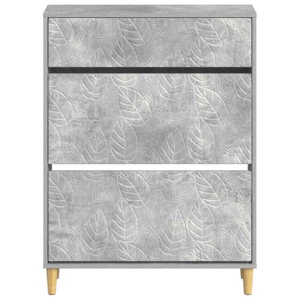 Schuhschrank DELFT 78 x 24 x 103 cm Holzwerkstoff Betongrau