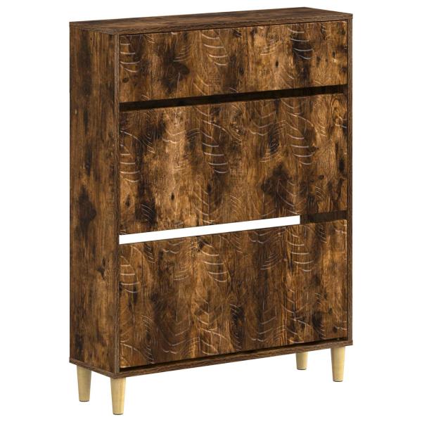Schuhschrank DELFT 78 x 24 x 103 cm Holzwerkstoff Raucheiche