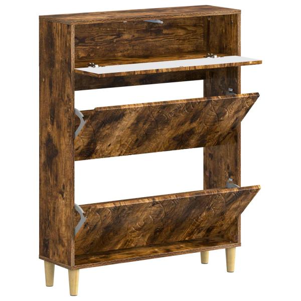 Schuhschrank DELFT 78 x 24 x 103 cm Holzwerkstoff Raucheiche