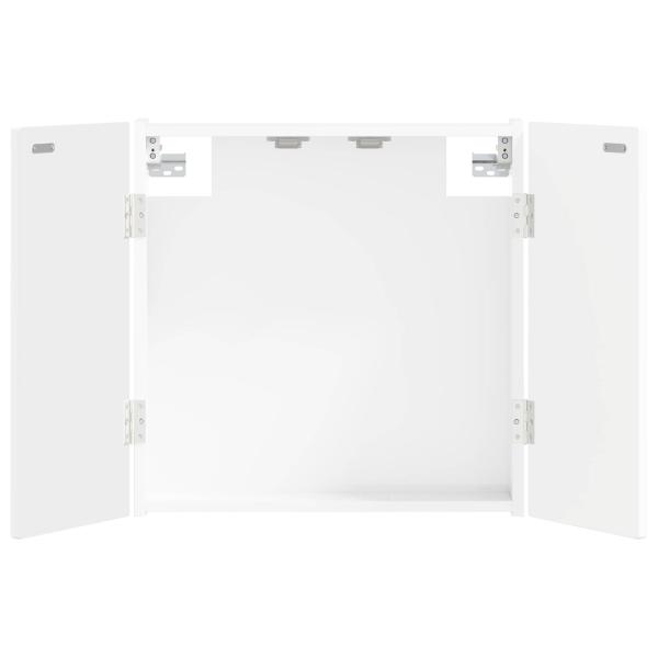 Dartboard Schrank DELFT Hochglanz Wei? 52,5 x 10,5 x 53,5 cm