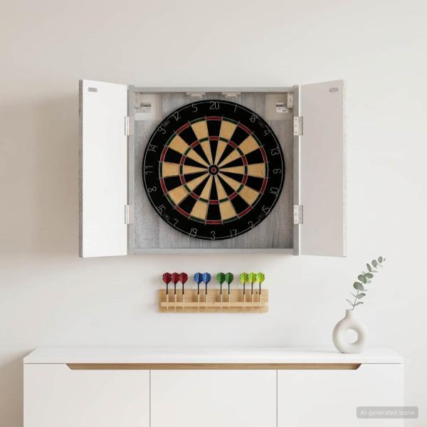 ARDEBO.de - Dartboard Schrank DELFT Sonoma-Grau 52,5 x 10,5 x 53,5 cm