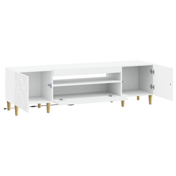 LED-TV-Schrank DELFT 153 x 35 x 43 cm Weiß Holzwerkstoff