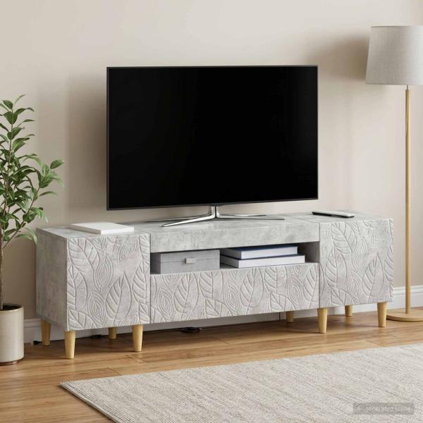 LED-TV-Schrank DELFT 153 x 35 x 43 cm Betongrau Holzwerkstoff