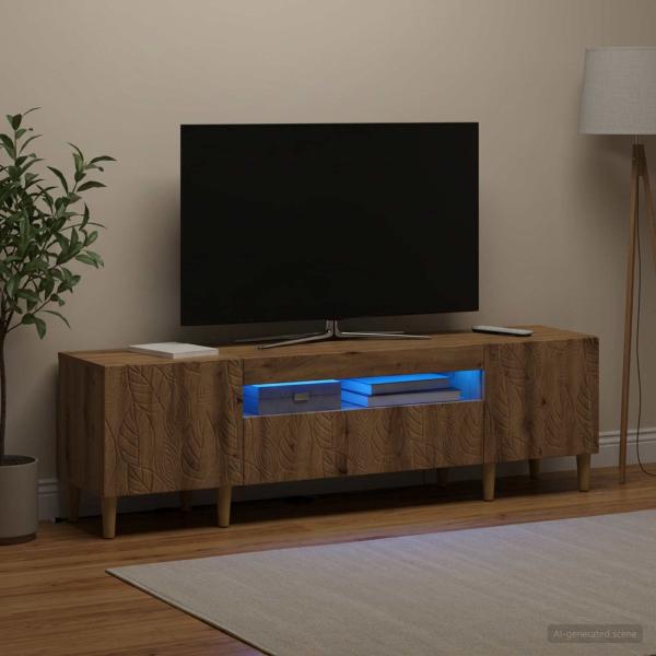 ARDEBO.de - LED-TV-Schrank DELFT 153 x 35 x 43 cm Artisan-Eiche