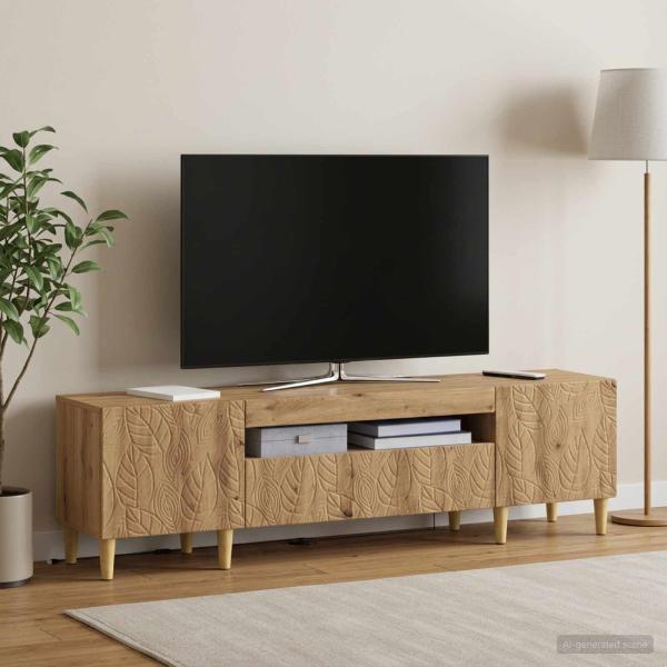 LED-TV-Schrank DELFT 153 x 35 x 43 cm Artisan-Eiche