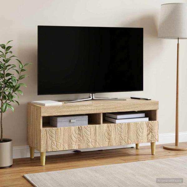 ARDEBO.de - LED-TV-Schrank Sonoma-Eiche Holzwerkstoff