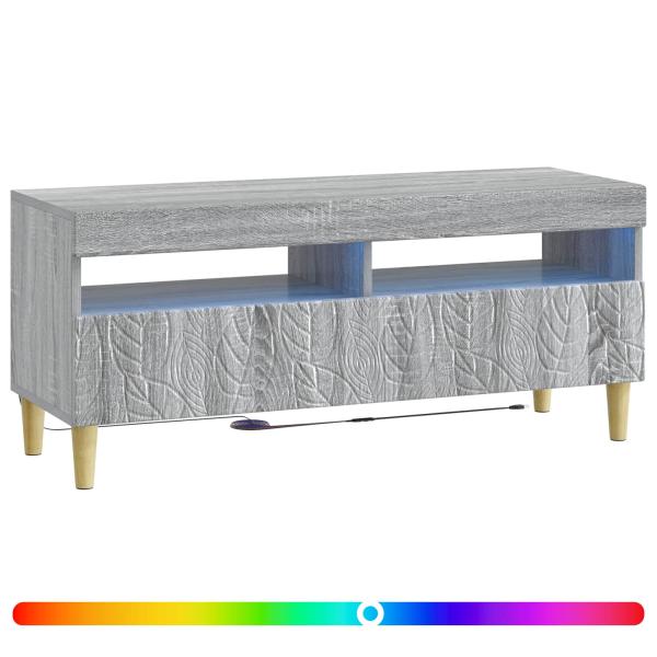 LED-TV-Schrank Sonoma-Grau Holzwerkstoff