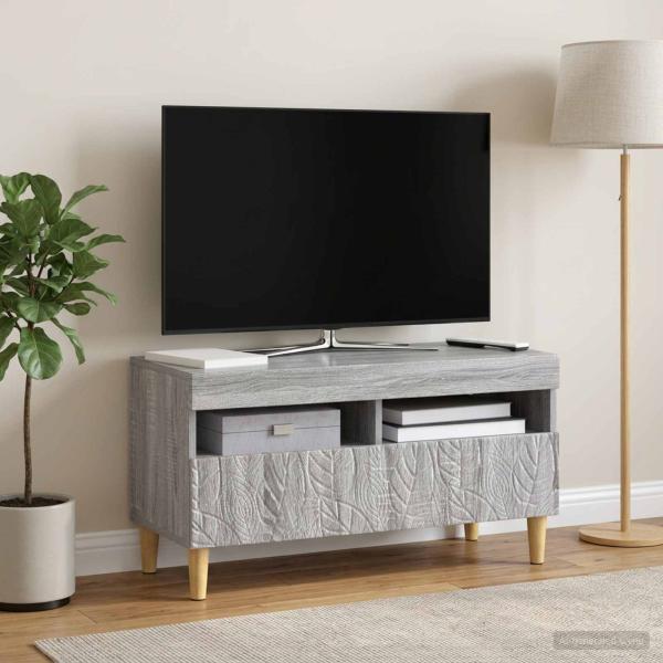 LED-TV-Schrank Sonoma-Grau Holzwerkstoff