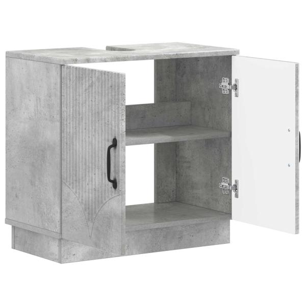 Waschbeckenschrank HOORN Betongrau 59,5 x 31,5 x 56 cm