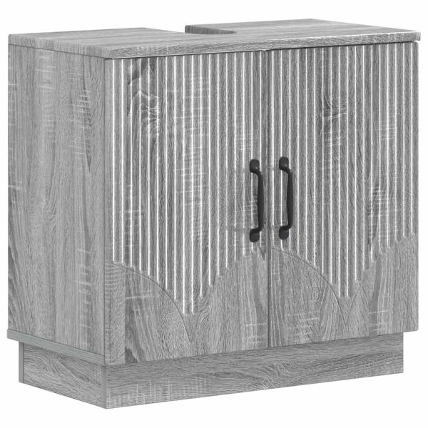 ARDEBO.de - Waschbeckenschrank HOORN Sonoma-Grau 59,5 x 31,5 x 56 cm