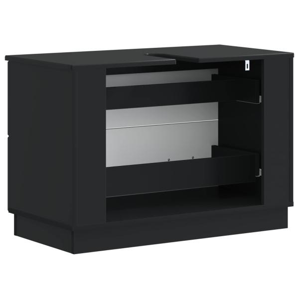 Waschbeckenschrank HOORN Schwarz 82 x 41 x 56 cm Holzwerkstoff