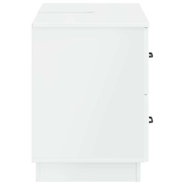 Waschbeckenschrank HOORN Hochglanz Weiß 82 x 41 x 56 cm
