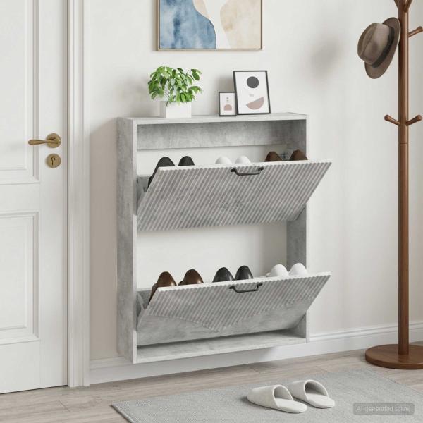 ARDEBO.de - Wandmontierter Schuhschrank HOORN 71 x 17 x 86 cm Holzwerkstoff