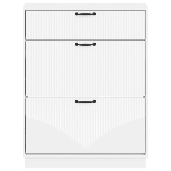 Schuhschrank HOORN 78 x 24 x 100 cm Holzwerkstoff Weiß