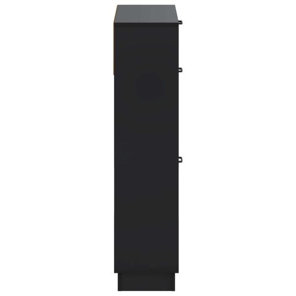 Schuhschrank HOORN 78 x 24 x 100 cm Holzwerkstoff Schwarz