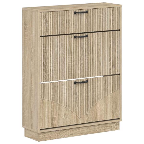 Schuhschrank HOORN 78 x 24 x 100 cm Holzwerkstoff Sonoma-Eiche