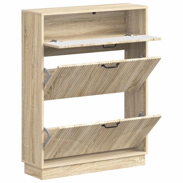 Schuhschrank HOORN 78 x 24 x 100 cm Holzwerkstoff Sonoma-Eiche