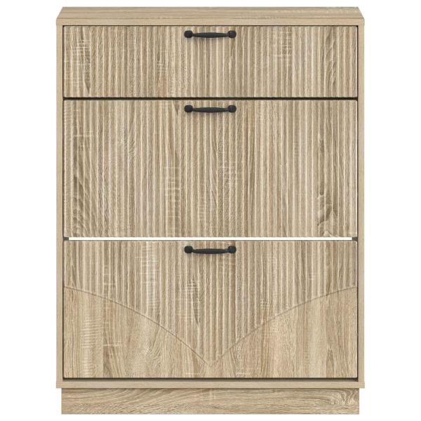 Schuhschrank HOORN 78 x 24 x 100 cm Holzwerkstoff Sonoma-Eiche