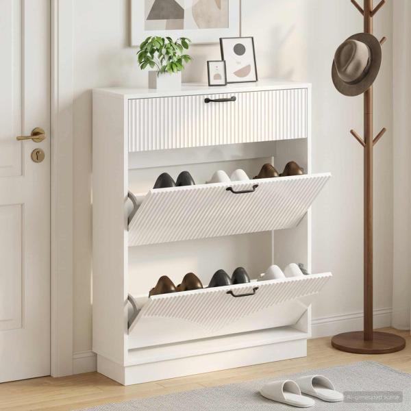 ARDEBO.de - Schuhschrank HOORN 78 x 24 x 100 cm Holzwerkstoff