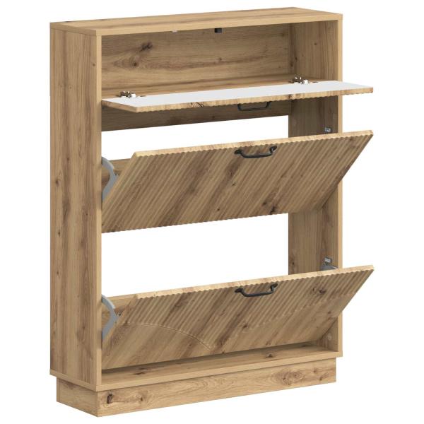 Schuhschrank HOORN 78 x 24 x 100 cm Holzwerkstoff Artisan-Eiche