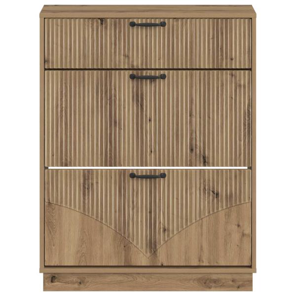 Schuhschrank HOORN 78 x 24 x 100 cm Holzwerkstoff Artisan-Eiche