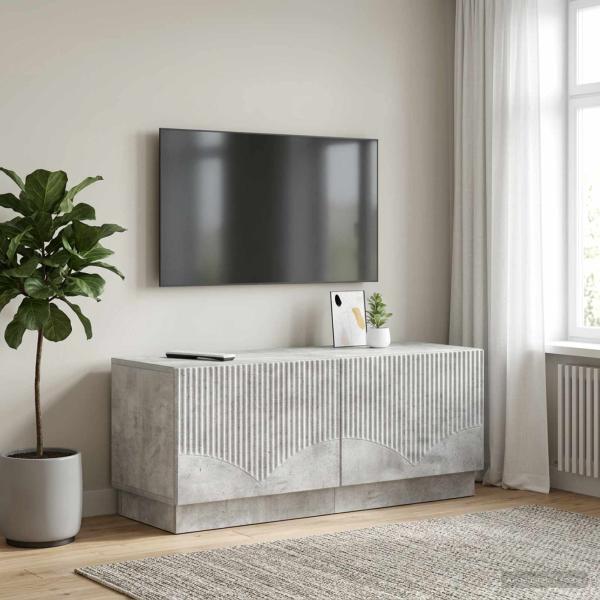 ARDEBO.de - TV-Schrank Betongrau Holzwerkstoff