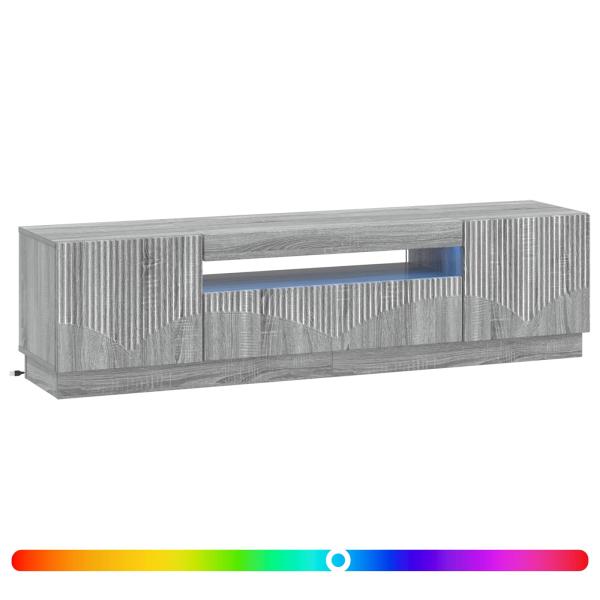 LED-TV-Schrank Sonoma-Grau Holzwerkstoff