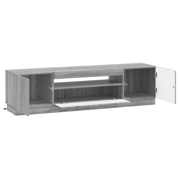 LED-TV-Schrank Sonoma-Grau Holzwerkstoff