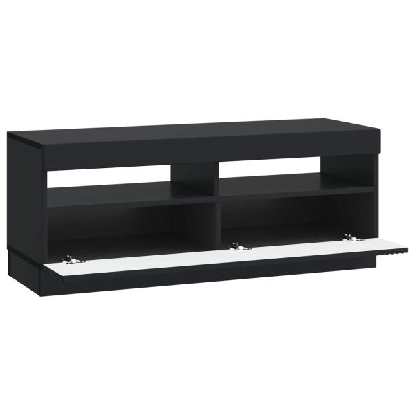 LED-TV-Schrank Schwarz Holzwerkstoff